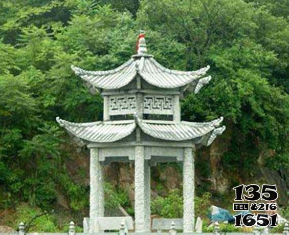 涼亭雕塑-雙層鏤空青石仿古建寺院景區(qū)擺放涼亭雕塑 涼亭雕塑-雙層鏤空青石仿古建寺院景區(qū)擺放涼亭雕塑高清圖片