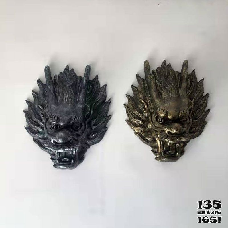 龍雕塑-庭院門上創意不銹鋼仿銅龍雕塑 龍雕塑-庭院門上創意不銹鋼仿銅龍雕塑高清圖片