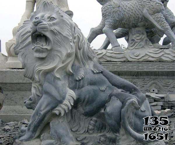 獅子雕塑-公園大型大理石獅子雕塑 獅子雕塑-公園大型大理石獅子雕塑高清圖片
