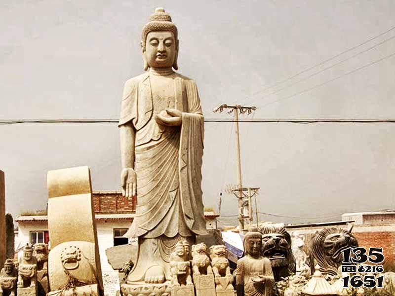 觀音雕塑-戶外廣場大型景觀大理石石雕觀音雕塑 觀音雕塑-戶外廣場大型景觀大理石石雕觀音雕塑高清圖片