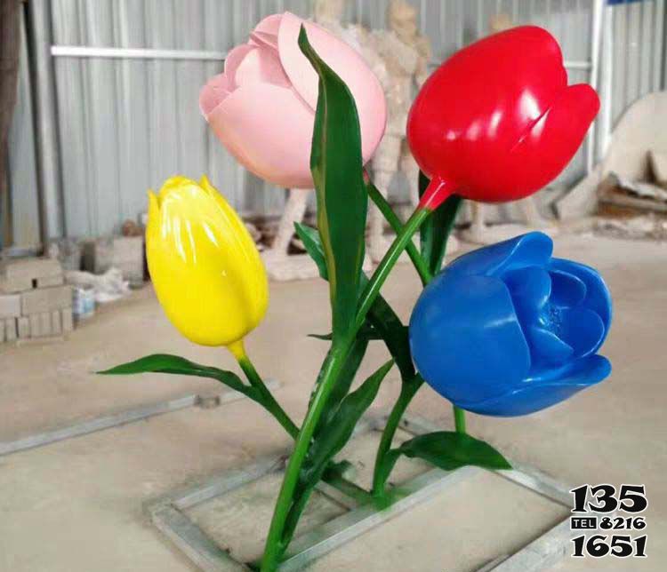 花朵雕塑-室內(nèi)景區(qū)彩色不銹鋼噴漆花朵雕塑 花朵雕塑-室內(nèi)景區(qū)彩色不銹鋼噴漆花朵雕塑高清圖片