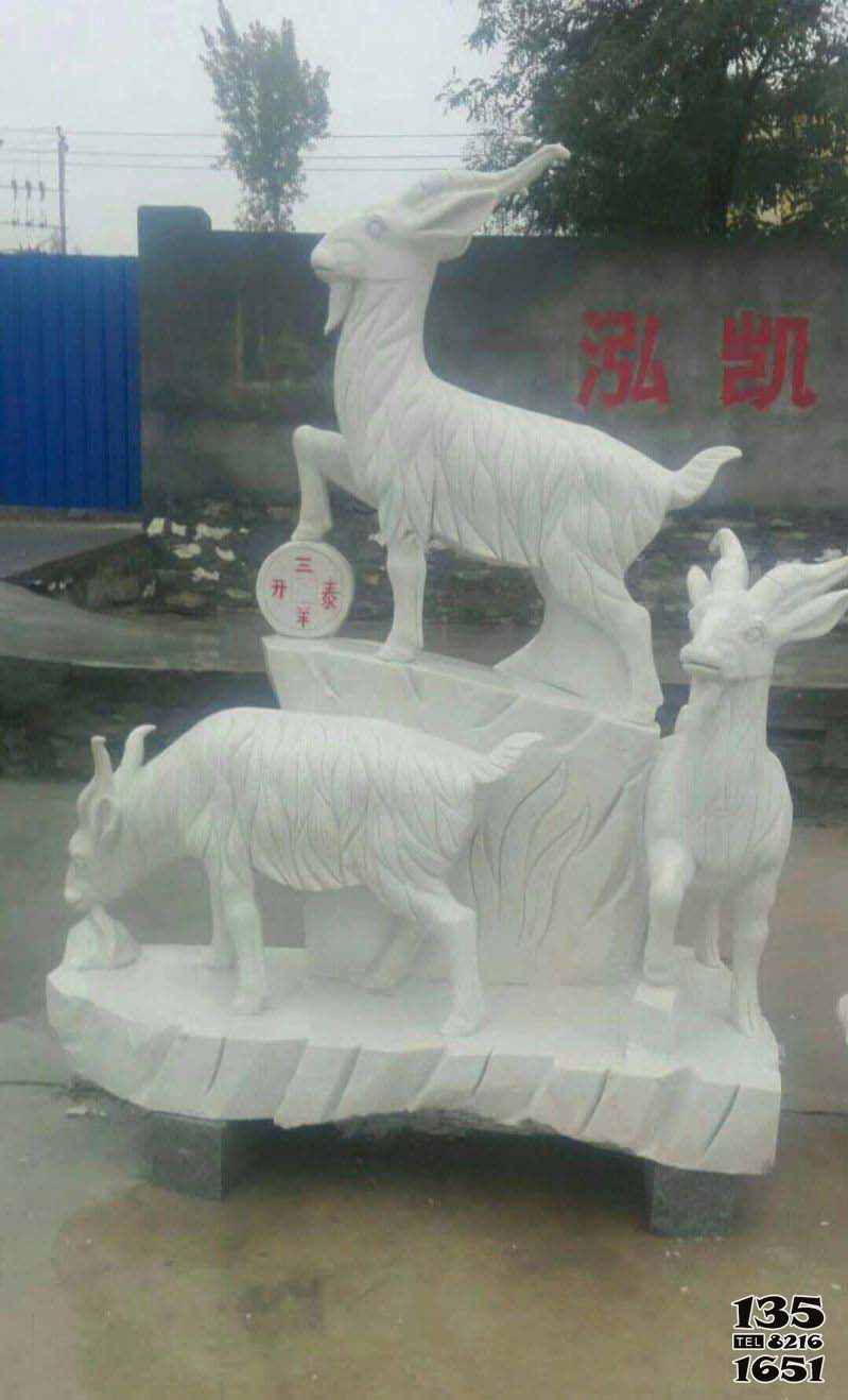 三羊開泰雕塑-公園景區漢白玉石雕母子羊好運三羊開泰雕塑 三羊開泰雕塑-公園景區漢白玉石雕母子羊好運三羊開泰雕塑高清圖片