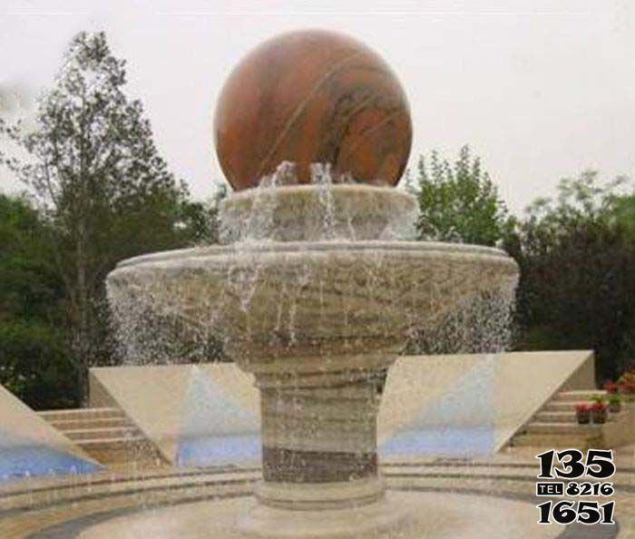 風水球雕塑-公園大型風水球噴泉大理石景觀雕塑 風水球雕塑-公園大型風水球噴泉大理石景觀雕塑高清圖片