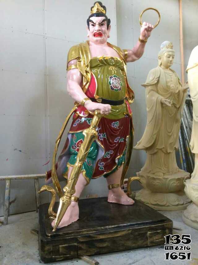 哼哈二將雕塑-寺廟玻璃鋼彩繪戶外大型哼哈二將雕塑 哼哈二將雕塑-寺廟玻璃鋼彩繪戶外大型哼哈二將雕塑高清圖片