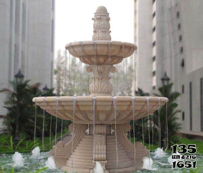 噴泉雕塑-雙層噴泉流水缽擺放小區水池景觀-石雕 噴泉雕塑-雙層噴泉流水缽擺放小區水池景觀-石雕高清圖片