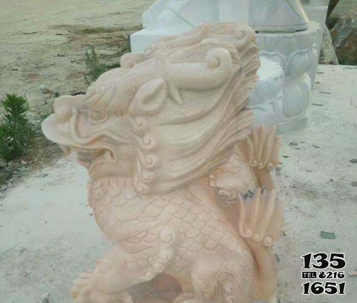 麒麟雕塑-石雕庭院寺廟神獸麒麟雕塑 麒麟雕塑-石雕庭院寺廟神獸麒麟雕塑高清圖片
