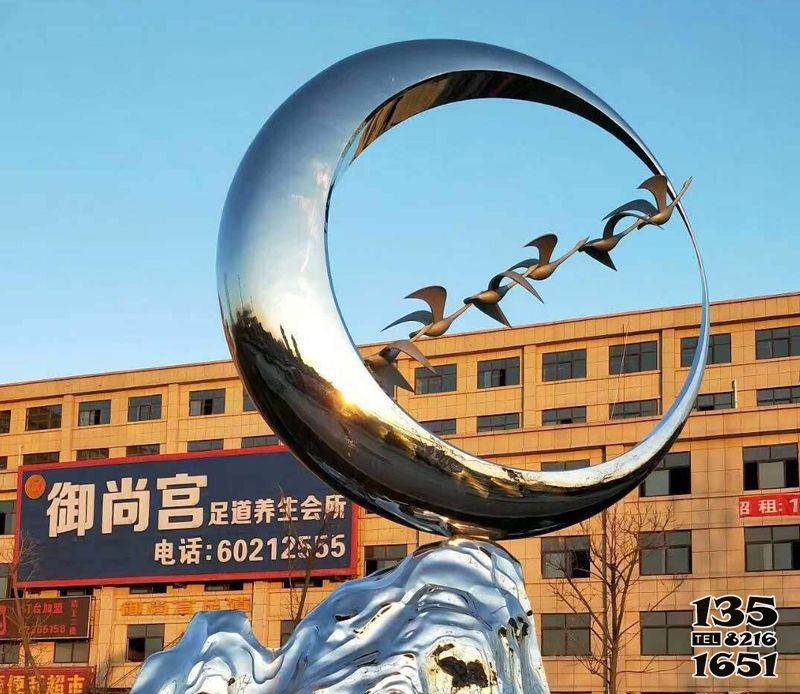大雁雕塑-城市不銹鋼鏡面創意大雁雕塑 大雁雕塑-城市不銹鋼鏡面創意大雁雕塑高清圖片