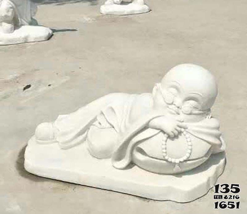 和尚雕塑-漢白玉擺姿勢的小和尚雕塑 和尚雕塑-漢白玉擺姿勢的小和尚雕塑高清圖片