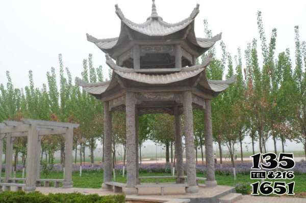 涼亭雕塑-戶外景區雙層頂仿古建休閑涼亭 涼亭雕塑-戶外景區雙層頂仿古建休閑涼亭高清圖片