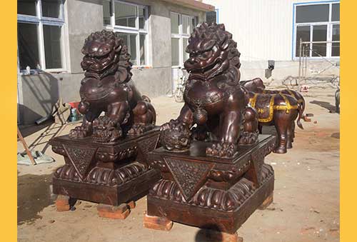 獅子雕塑-不銹鋼仿銅創意浮雕公園戶外獅子雕塑 獅子雕塑-不銹鋼仿銅創意浮雕公園戶外獅子雕塑高清圖片