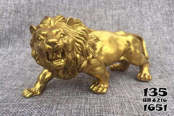 獅子雕塑-室內(nèi)不銹鋼噴金烤漆鎏金獅子雕塑 獅子雕塑-室內(nèi)不銹鋼噴金烤漆鎏金獅子雕塑高清圖片