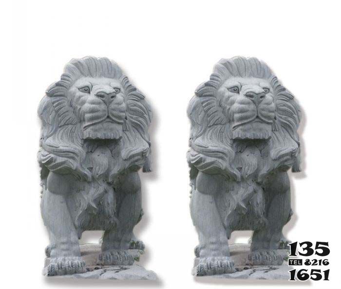 獅子雕塑-陵園大型仿真辟邪大理石獅子雕塑 獅子雕塑-陵園大型仿真辟邪大理石獅子雕塑高清圖片