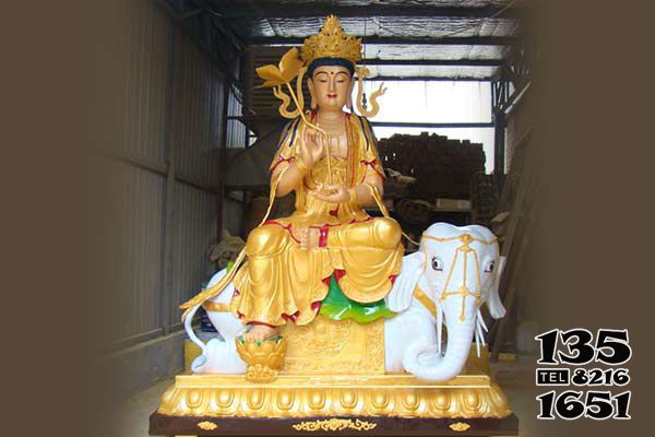 文殊普賢雕塑-玻璃鋼彩繪菩薩寺廟供奉文殊普賢雕塑 文殊普賢雕塑-玻璃鋼彩繪菩薩寺廟供奉文殊普賢雕塑高清圖片