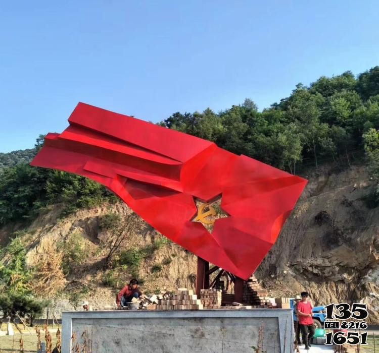 黨建雕塑-校園擺放五星紅旗不銹鋼黨建雕塑 黨建雕塑-校園擺放五星紅旗不銹鋼黨建雕塑