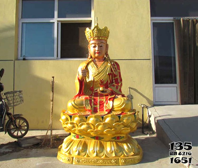 地藏王雕塑-寺廟大型不銹鋼噴金烤漆菩薩地藏王雕塑 地藏王雕塑-寺廟大型不銹鋼噴金烤漆菩薩地藏王雕塑高清圖片