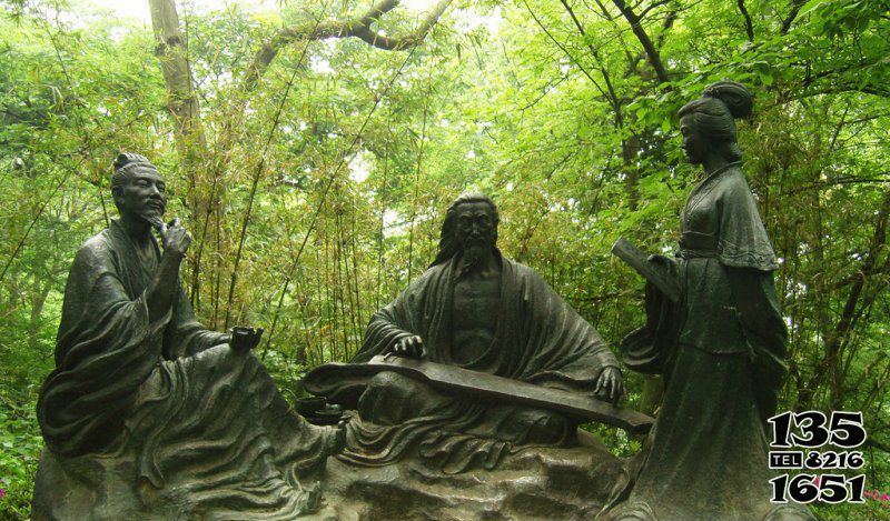 讀書雕塑-戶外園林不銹鋼仿銅讀書雕塑 讀書雕塑-戶外園林不銹鋼仿銅讀書雕塑高清圖片