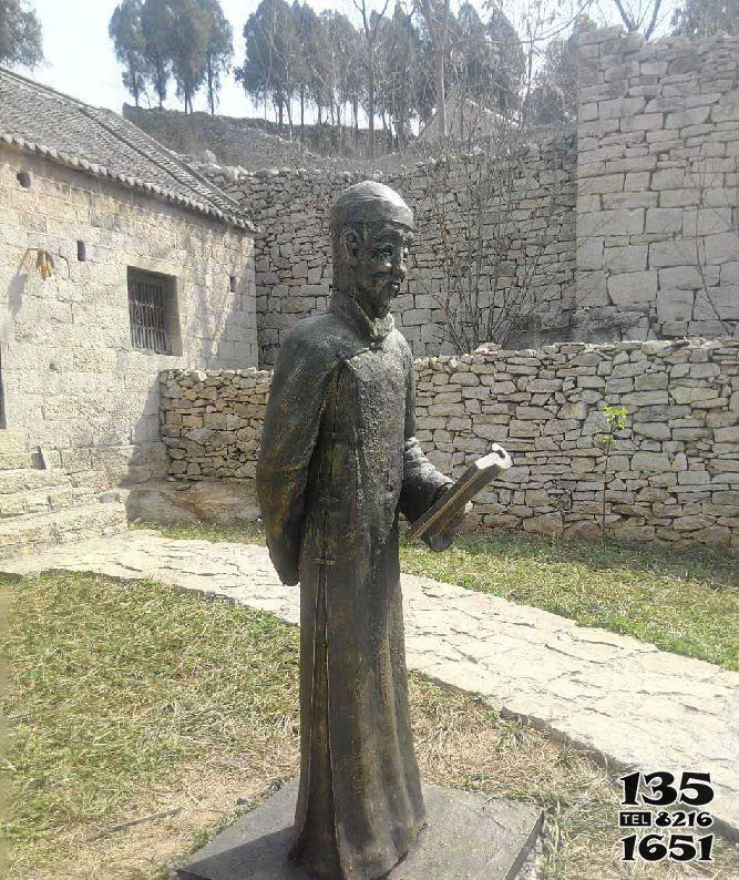 讀書雕塑-庭院銅雕散步的古代人物景觀讀書雕塑 讀書雕塑-庭院銅雕散步的古代人物景觀讀書雕塑高清圖片