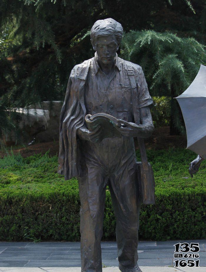 讀書雕塑-園林景區玻璃鋼仿銅邊走邊讀書雕塑 讀書雕塑-園林景區玻璃鋼仿銅邊走邊讀書雕塑高清圖片