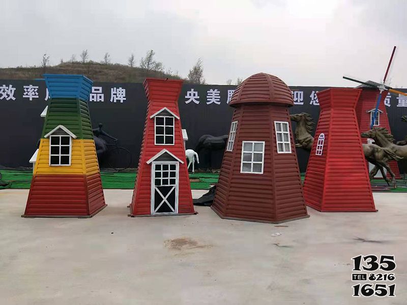風車雕塑-兒童游樂廣場彩三色玻璃鋼風車雕塑 風車雕塑-兒童游樂廣場彩三色玻璃鋼風車雕塑高清圖片