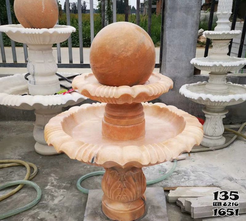 風水球雕塑-室內庭院擺放循環風水球石雕 風水球雕塑-室內庭院擺放循環風水球石雕