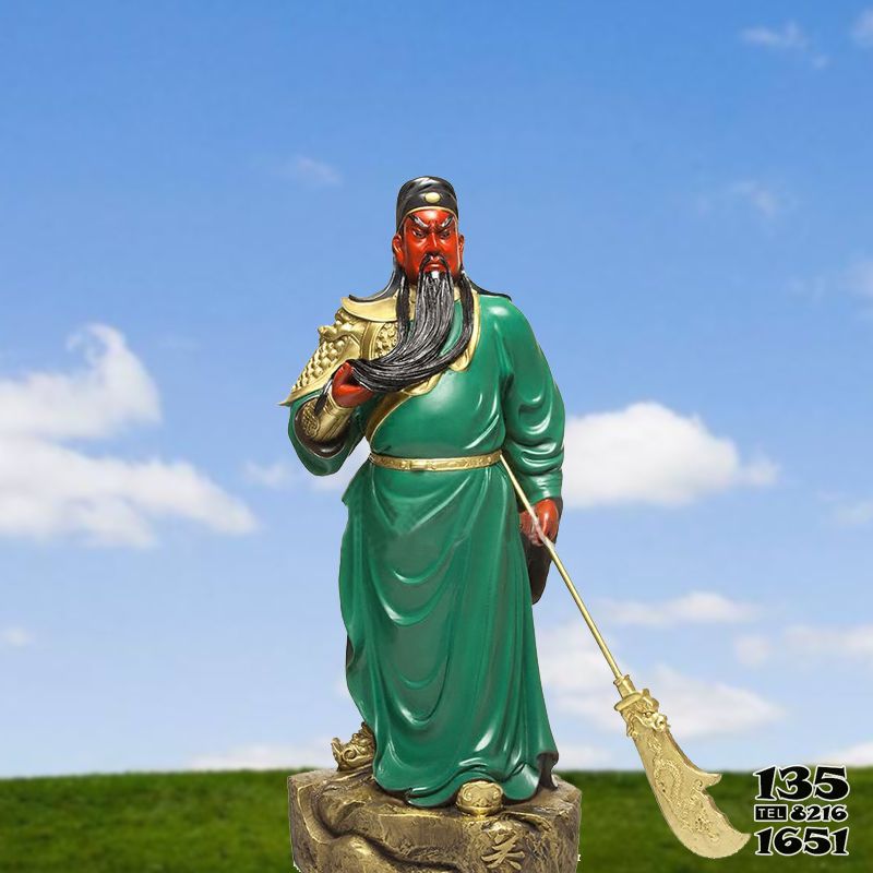 關公雕塑-玻璃鋼彩繪景區關公雕塑 關公雕塑-玻璃鋼彩繪景區關公雕塑高清圖片