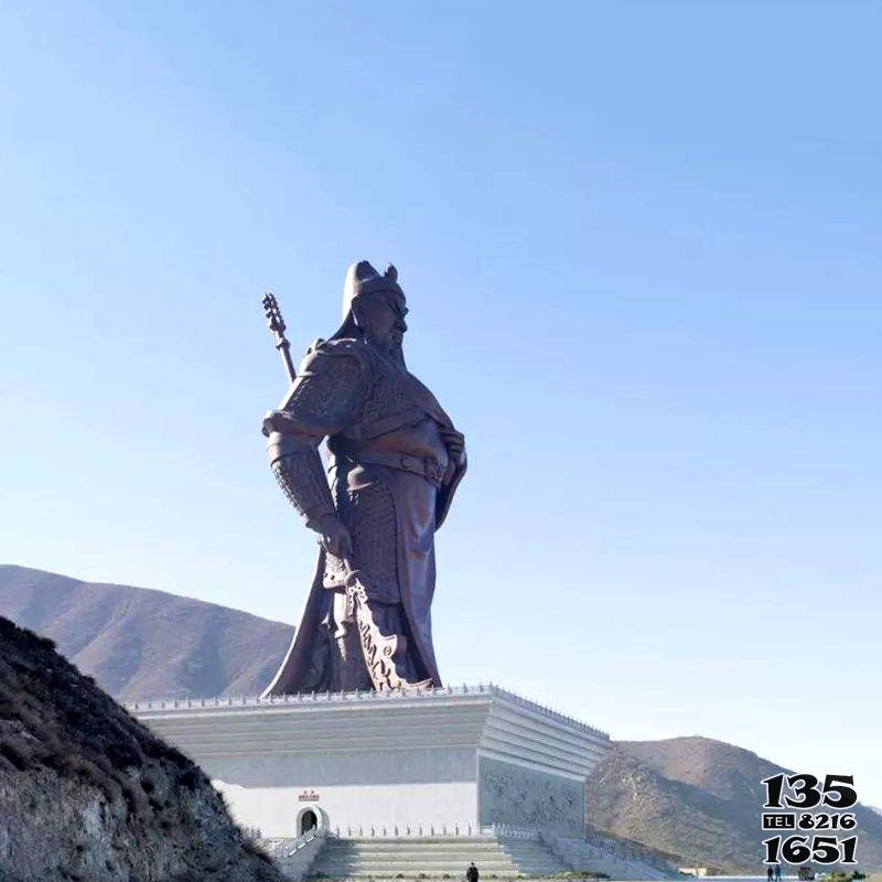 關公雕塑-戶外景區大型不銹鋼仿銅關公雕塑 關公雕塑-戶外景區大型不銹鋼仿銅關公雕塑高清圖片