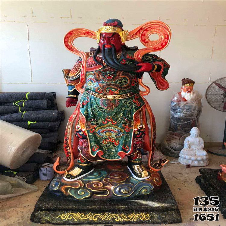 關公雕塑-室內玻璃鋼彩繪坐著的關公雕塑 關公雕塑-室內玻璃鋼彩繪坐著的關公雕塑