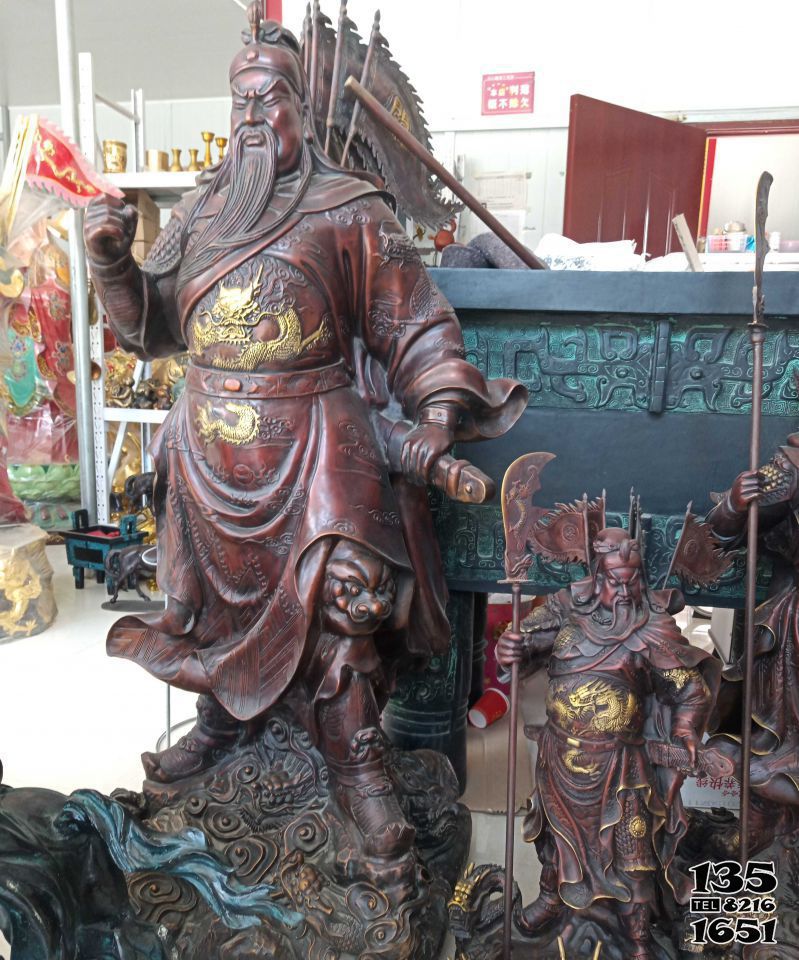 關公雕塑-銅雕戶外大型武財神關公雕塑 關公雕塑-銅雕戶外大型武財神關公雕塑高清圖片