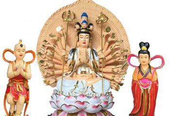 觀音雕塑-玻璃鋼彩繪景區寺廟供奉菩薩觀音雕塑