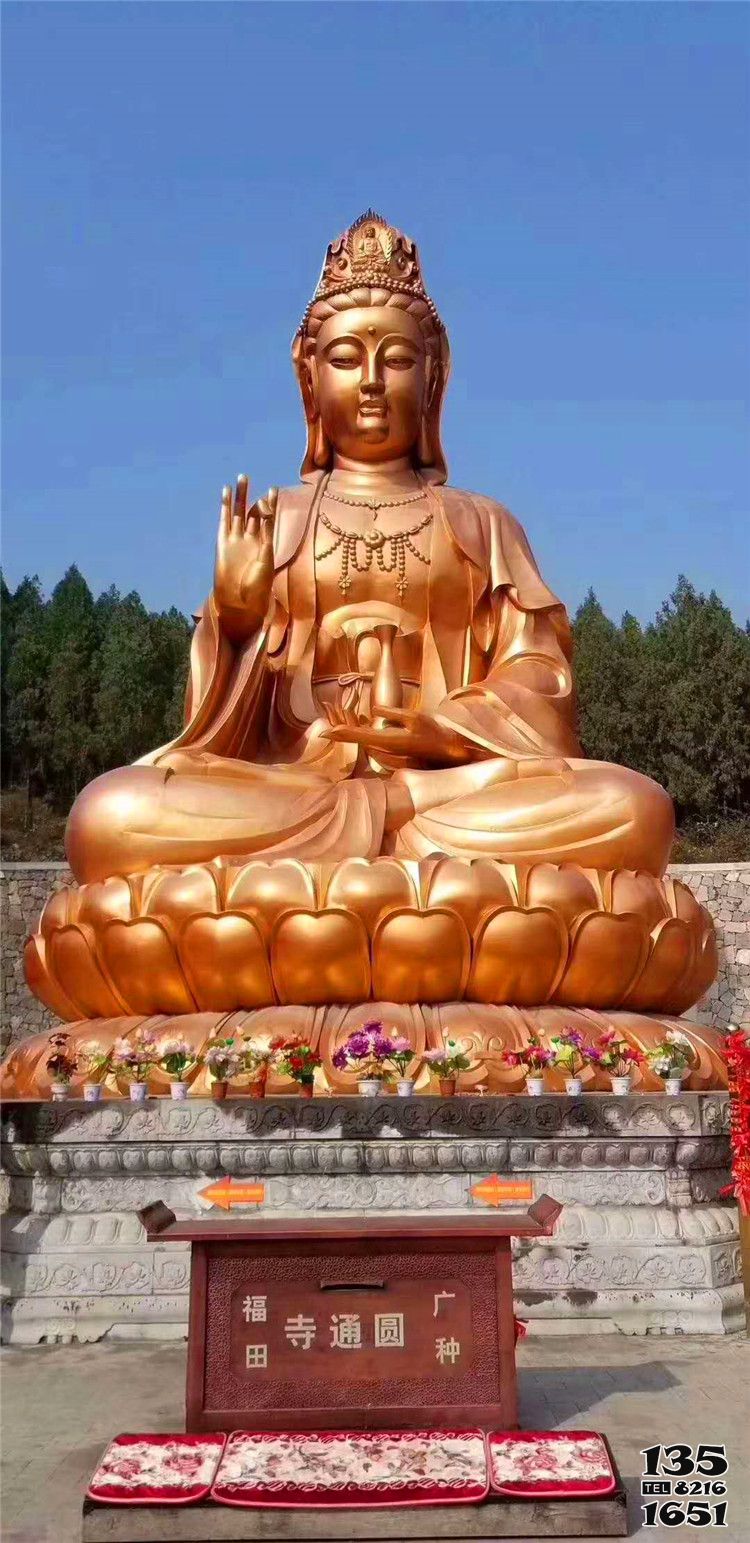 觀音雕塑-戶外廣場大型景觀不銹鋼噴金烤漆觀音雕塑 觀音雕塑-戶外廣場大型景觀不銹鋼噴金烤漆觀音雕塑高清圖片