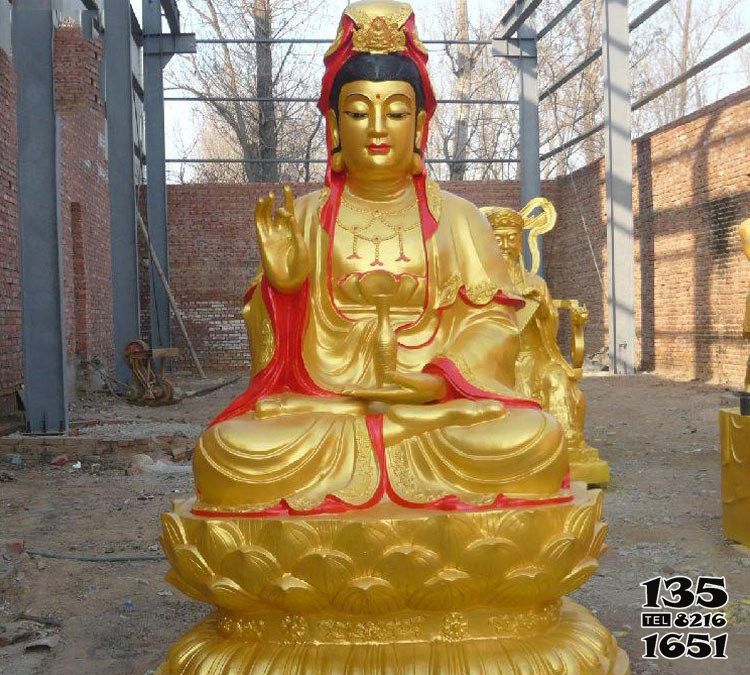 觀音雕塑-寺廟玻璃鋼漆金菩薩觀音雕塑 觀音雕塑-寺廟玻璃鋼漆金菩薩觀音雕塑高清圖片