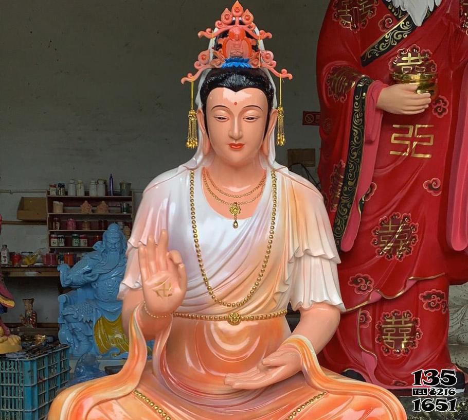 觀音菩薩雕塑-寺廟玻璃鋼彩繪大型觀音菩薩雕塑 觀音菩薩雕塑-寺廟玻璃鋼彩繪大型觀音菩薩雕塑高清圖片