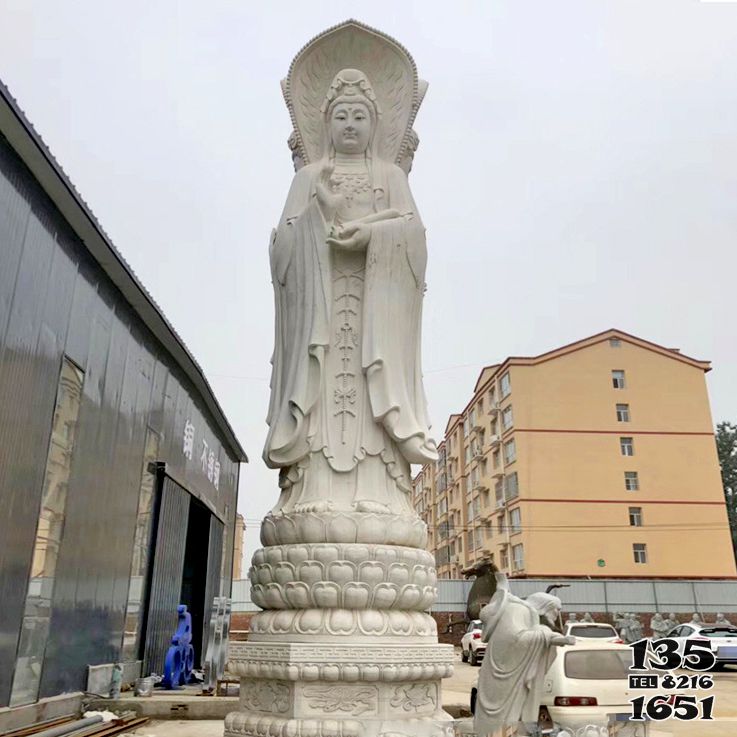 觀音菩薩雕塑-景區(qū)戶外大型石雕漢白玉三面觀音菩薩雕塑 觀音菩薩雕塑-景區(qū)戶外大型石雕漢白玉三面觀音菩薩雕塑高清圖片