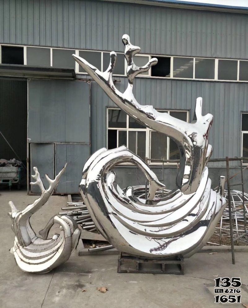 海浪浪花雕塑-海邊裝飾不銹鋼鏡面海浪浪花雕塑 海浪浪花雕塑-海邊裝飾不銹鋼鏡面海浪浪花雕塑高清圖片