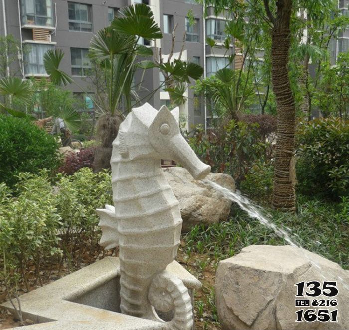 海馬雕塑-公園里擺放的可以噴水的玻璃鋼創(chuàng)意海馬雕塑 海馬雕塑-公園里擺放的可以噴水的玻璃鋼創(chuàng)意海馬雕塑