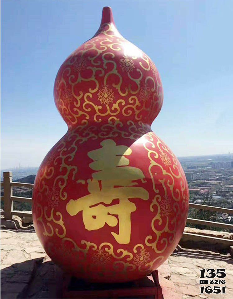 葫蘆雕塑-廣場玻璃鋼大型景觀壽葫蘆雕塑 葫蘆雕塑-廣場玻璃鋼大型景觀壽葫蘆雕塑