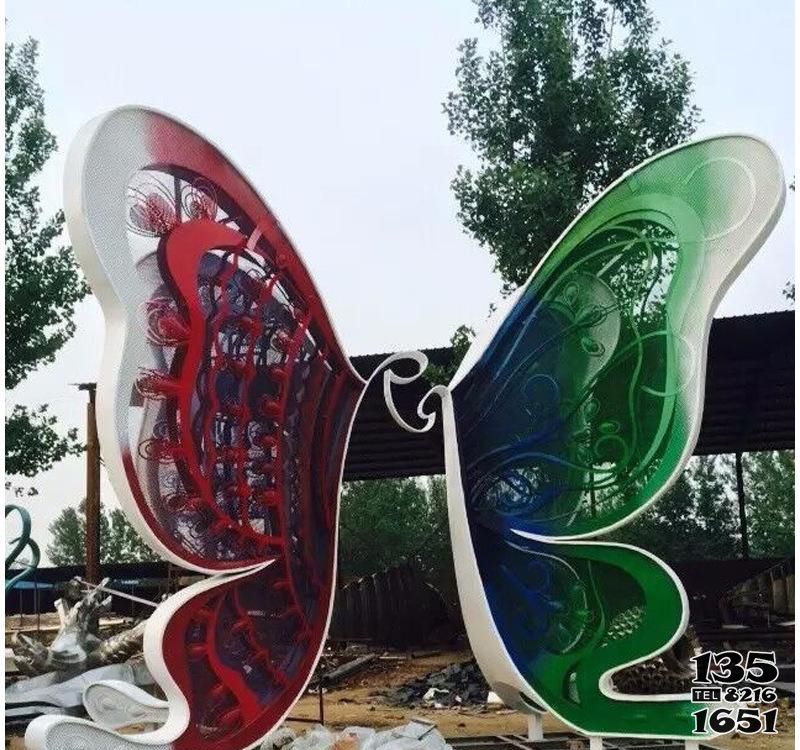 蝴蝶雕塑-玻璃鋼景區彩繪蝴蝶雕塑 蝴蝶雕塑-玻璃鋼景區彩繪蝴蝶雕塑高清圖片