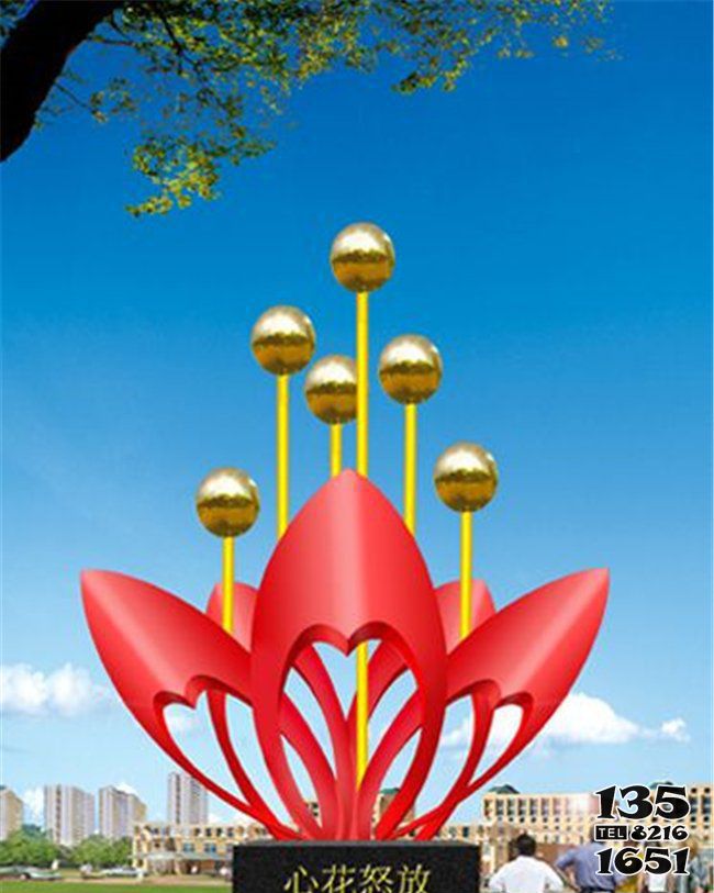 花朵雕塑-廣場(chǎng)大型不銹鋼心花怒放花朵雕塑 花朵雕塑-廣場(chǎng)大型不銹鋼心花怒放花朵雕塑高清圖片