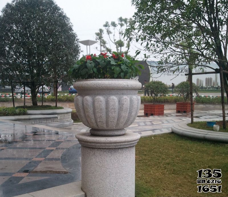 花盆雕塑-別墅景觀大理石石雕花盆雕塑 花盆雕塑-別墅景觀大理石石雕花盆雕塑