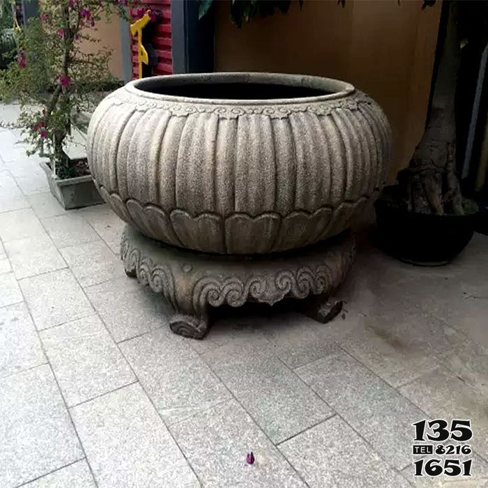 花盆雕塑-仿古做舊石雕庭院門口花盆雕塑 花盆雕塑-仿古做舊石雕庭院門口花盆雕塑高清圖片