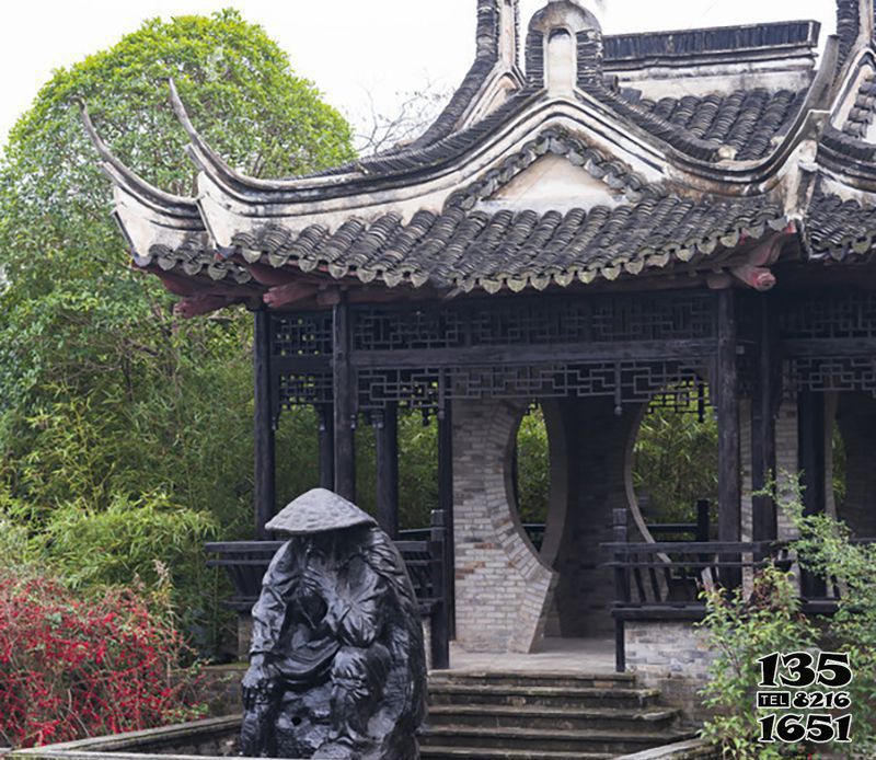 姜太公雕塑-景區園林姜太公玻璃鋼仿銅雕塑 姜太公雕塑-景區園林姜太公玻璃鋼仿銅雕塑高清圖片