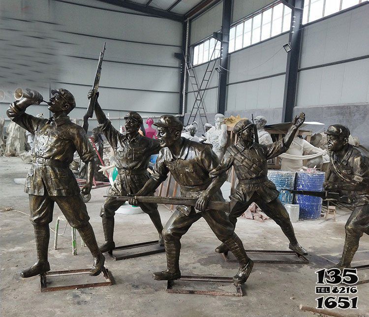 解放軍雕塑-廣場銅雕人物解放軍雕塑 解放軍雕塑-廣場銅雕人物解放軍雕塑高清圖片