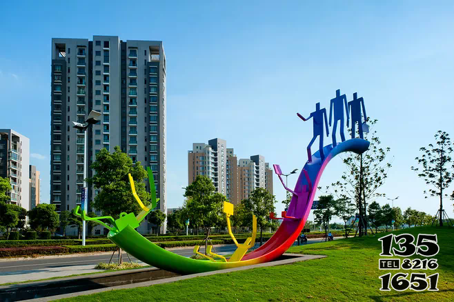 景觀雕塑-公園大型不銹鋼彩繪景觀雕塑 景觀雕塑-公園大型不銹鋼彩繪景觀雕塑