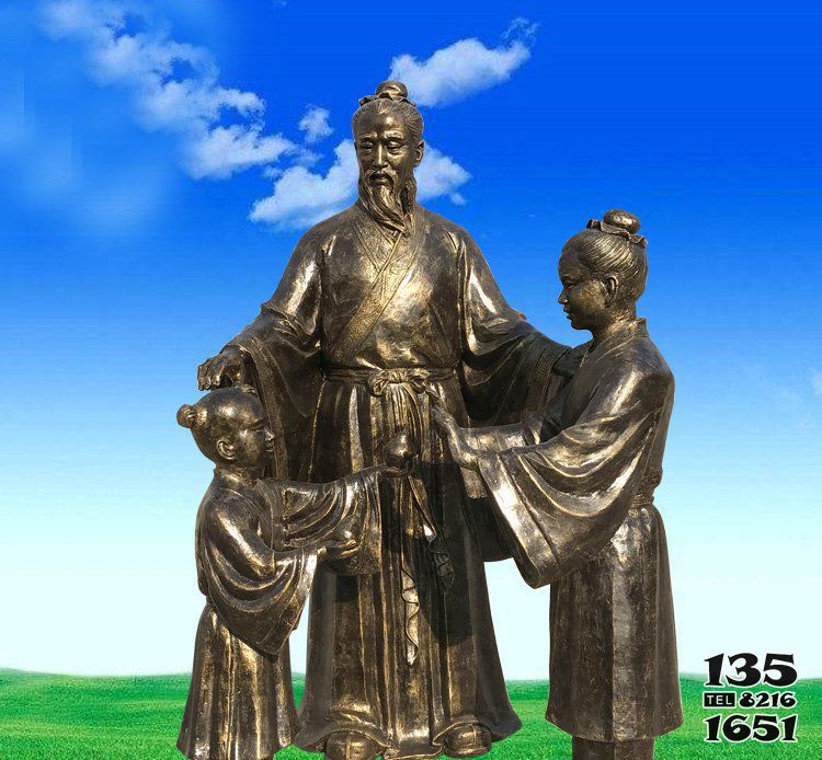 孔融讓梨雕塑-公園銅雕人物景觀孔融讓梨雕塑 孔融讓梨雕塑-公園銅雕人物景觀孔融讓梨雕塑高清圖片