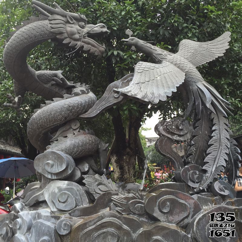 龍雕塑-景區(qū)創(chuàng)意不銹鋼仿古做舊鳳凰和龍雕塑 龍雕塑-景區(qū)創(chuàng)意不銹鋼仿古做舊鳳凰和龍雕塑