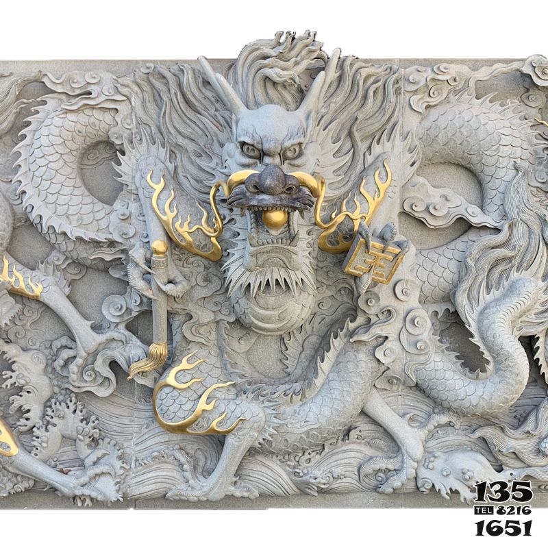龍雕塑-寺院漢白玉石雕浮雕仿真神獸龍雕塑 龍雕塑-寺院漢白玉石雕浮雕仿真神獸龍雕塑高清圖片