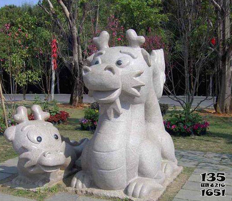 龍雕塑-同意戶外漢白玉石雕可愛童趣兩只龍雕塑 龍雕塑-同意戶外漢白玉石雕可愛童趣兩只龍雕塑高清圖片