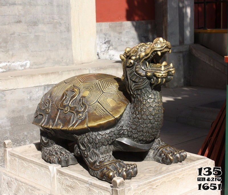 龍龜雕塑-公園里擺放的張嘴的玻璃鋼創意龍龜雕塑 龍龜雕塑-公園里擺放的張嘴的玻璃鋼創意龍龜雕塑高清圖片