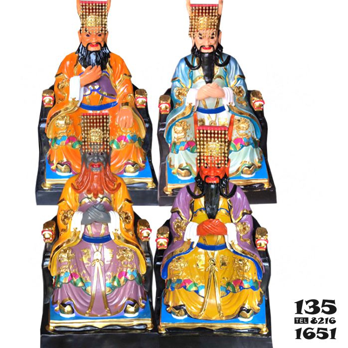 龍王雕塑-玻璃鋼彩繪寺廟四海龍王雕塑 龍王雕塑-玻璃鋼彩繪寺廟四海龍王雕塑高清圖片