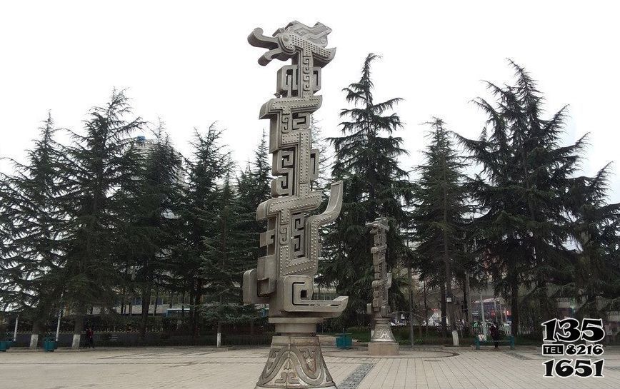 龍柱雕塑-城市廣場創意不銹鋼鑄造龍鑄雕塑 龍柱雕塑-城市廣場創意不銹鋼鑄造龍鑄雕塑高清圖片